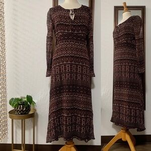 Sanctuary Multicolored Boho Long 
Dress Size S